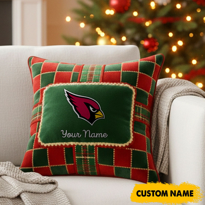 ARI x NFL Christmas New Square Pillow DatND DVT