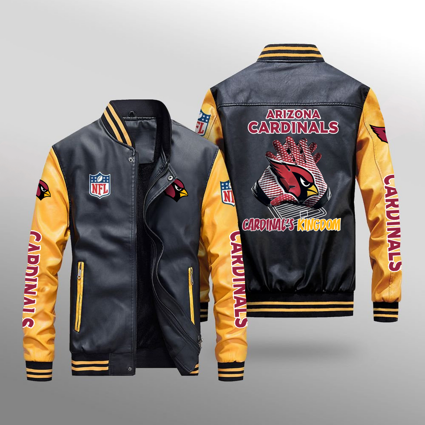 ARI x NFL Leather Bomber Jacket DATND TANTD