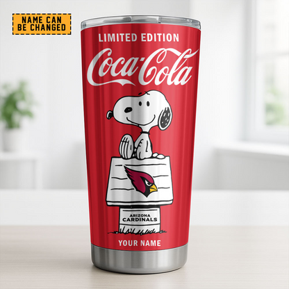 ARI x NFL Mix Snoopy & Red Coca Tumbler DatND DVT