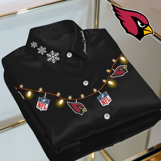 ARI X Premium NFL Christmas Long Sleeve Casual Shirt V1 NAK NHT