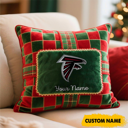 ATL x NFL Christmas New Square Pillow DatND DVT