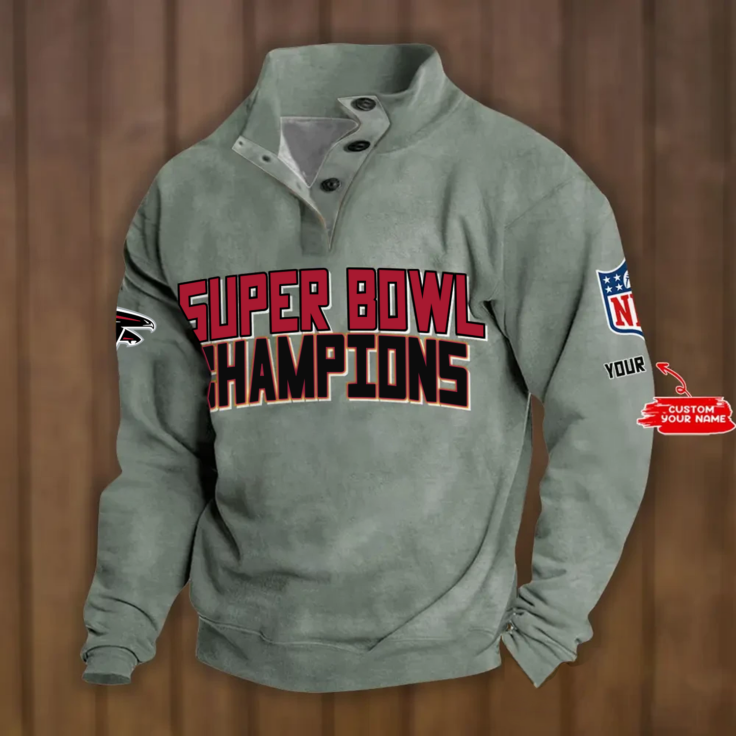 ATL x NFL Double Breasted Stand Collar Hoodies DATND TANTD