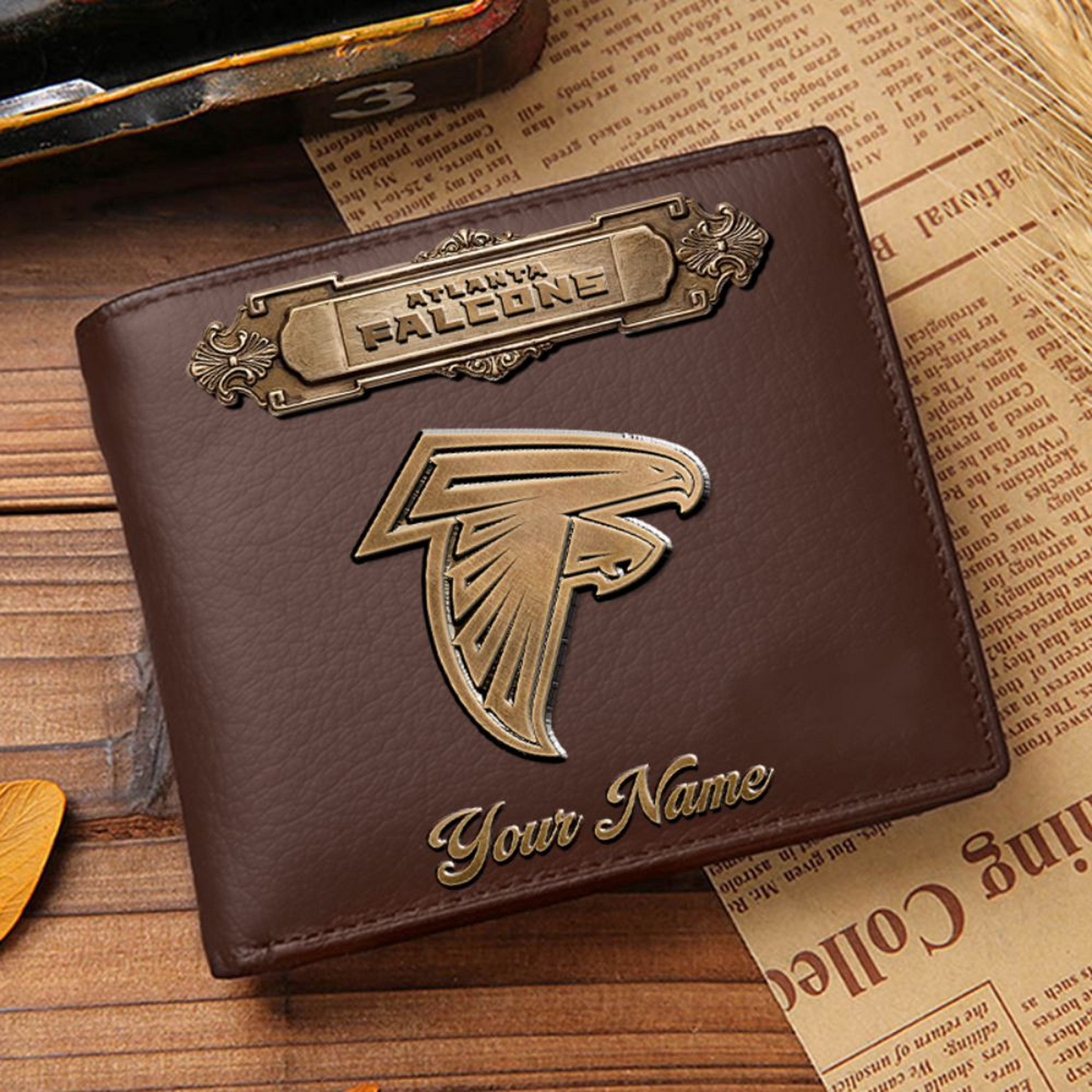ATL x NFL Premium Leather Wallet DatND DVT