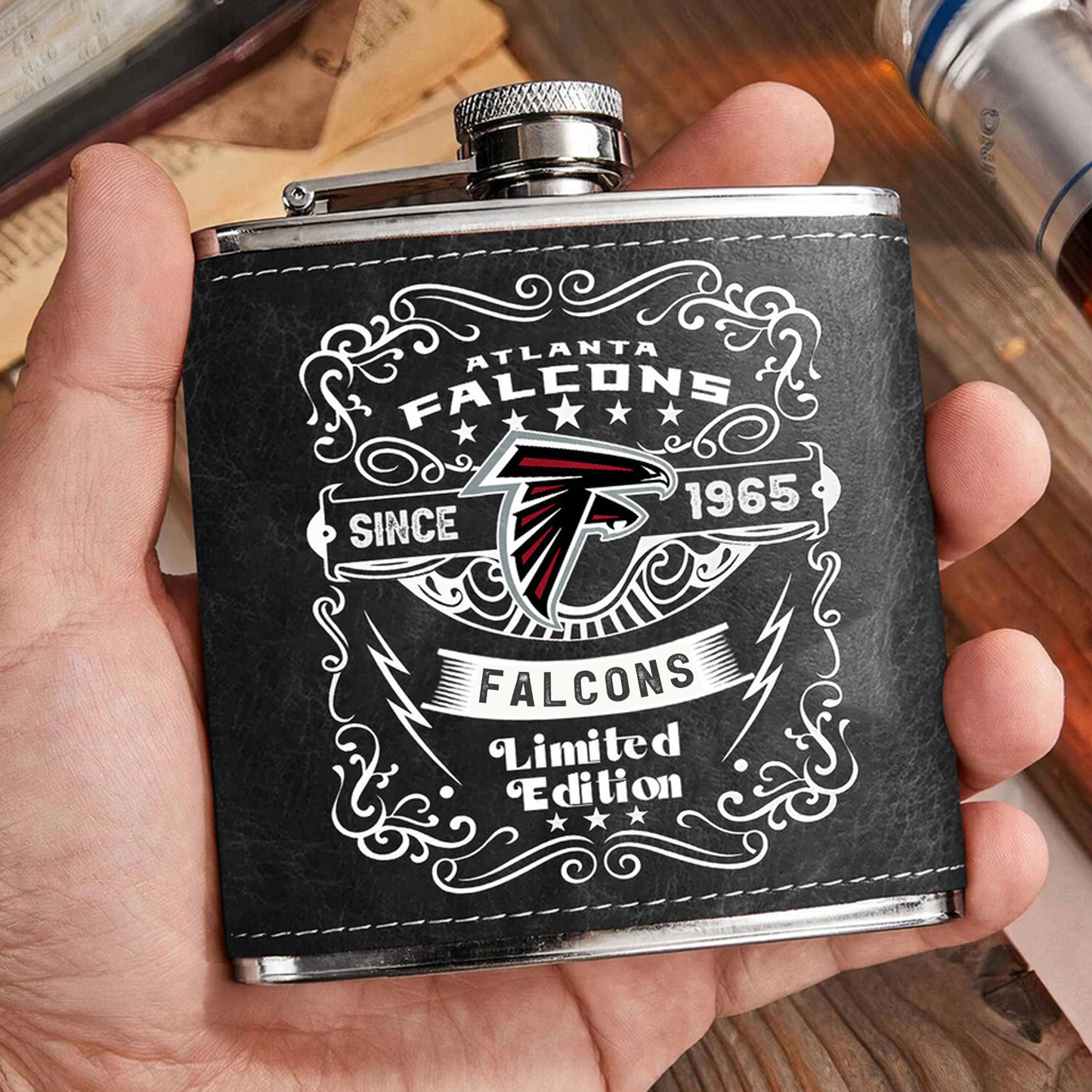 ATL x NFL Stainless Steel Flask DatND ThuongNH