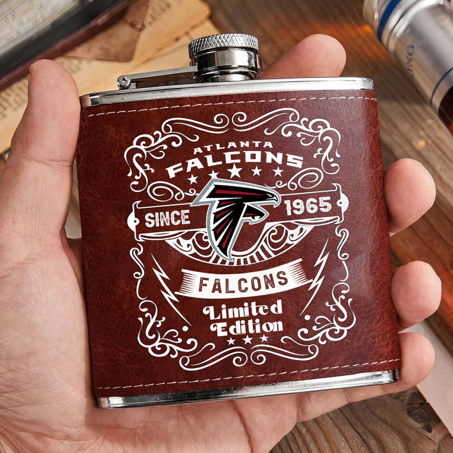 ATL x NFL Stainless Steel Flask DatND ThuongNH