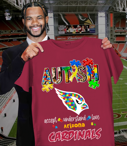 Autism Accept Understand Love Arizona Cardinals Shirt