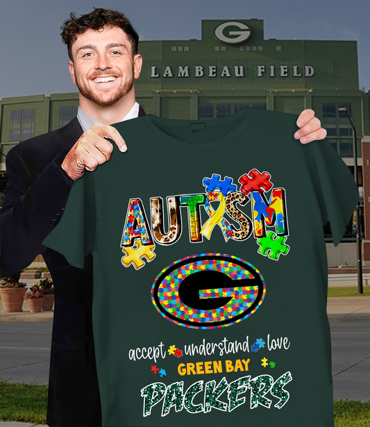 Autism Accept Understand Love Green Bay Packers Shirt