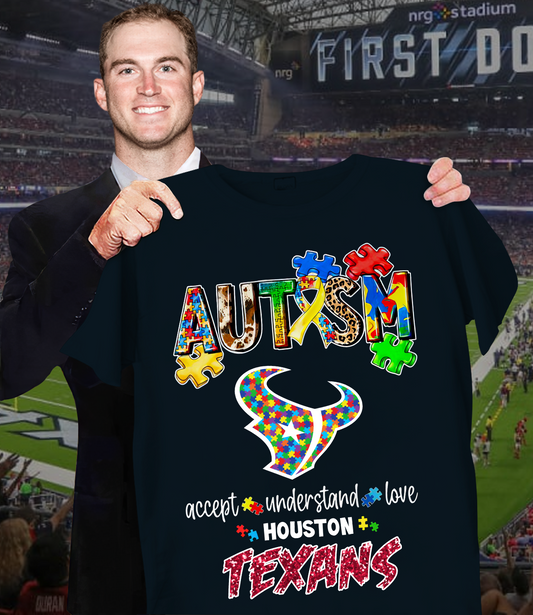 Autism Accept Understand Love Houston Texans Shirt