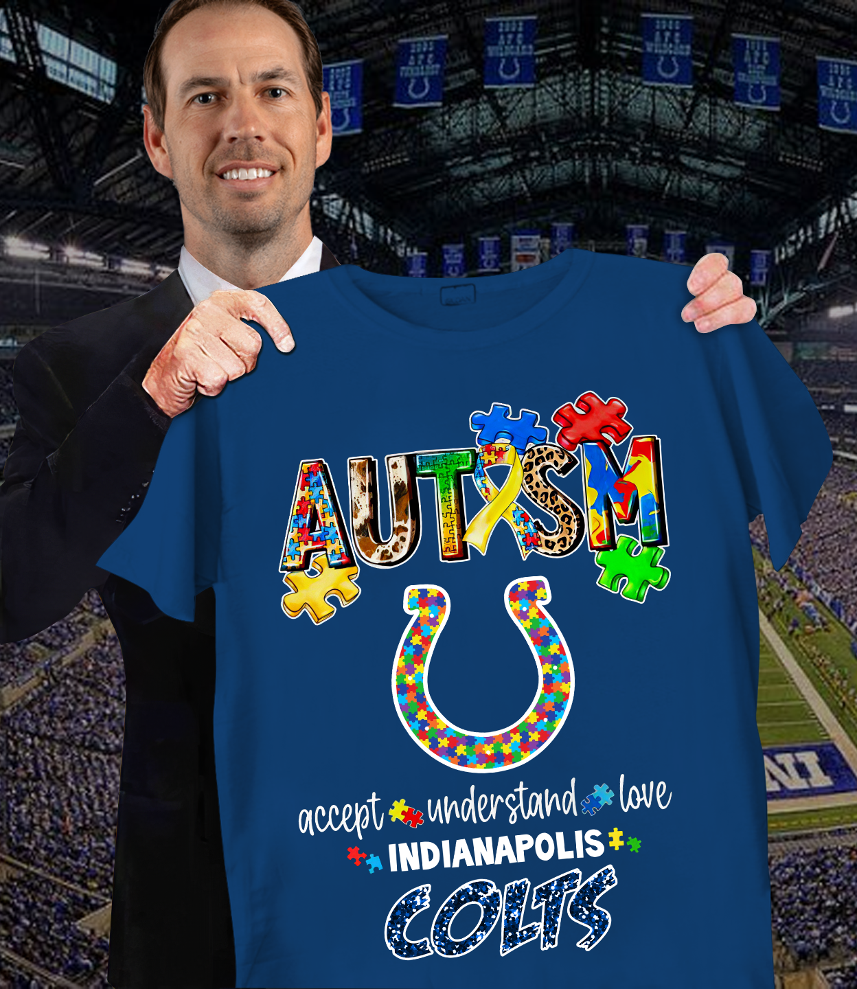 Autism Accept Understand Love Indianapolis Colts Shirt