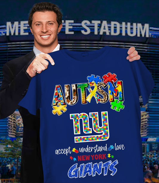 Autism Accept Understand New York Giants Shirt
