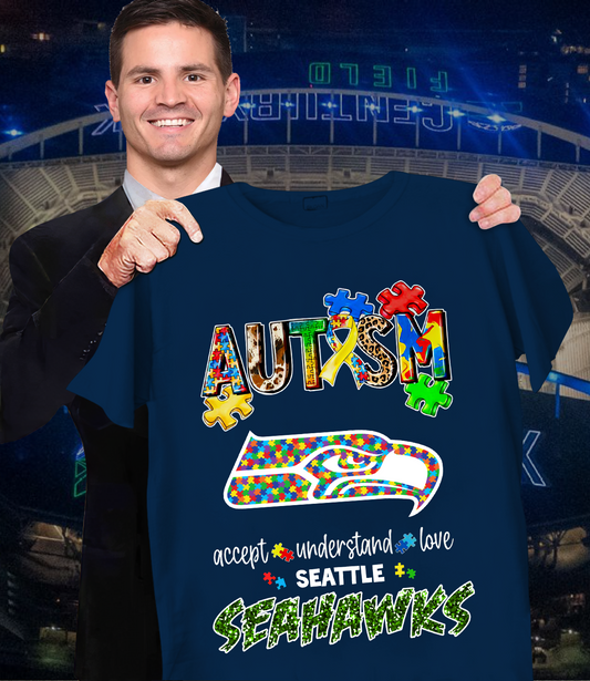 Autism Accept Understand Seattle Seahawks Shirt