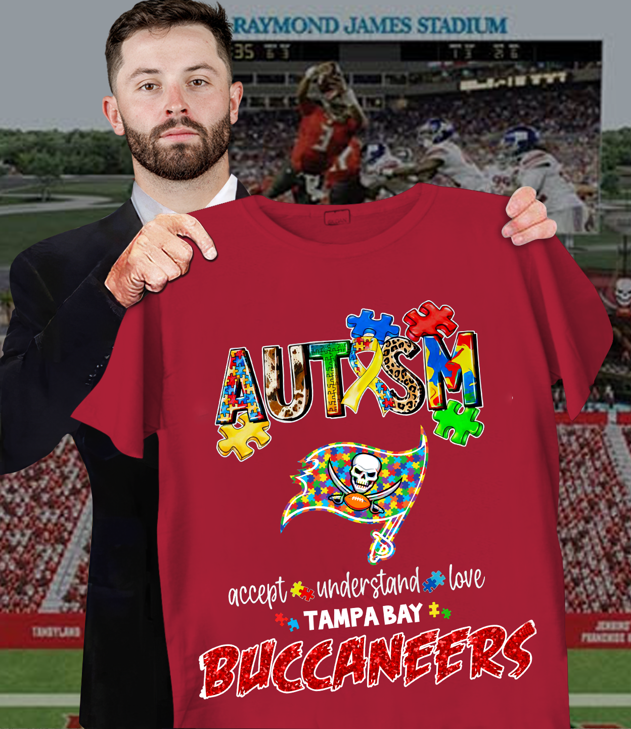 Autism Accept Understand Tampa Bay Buccaneers Shirt