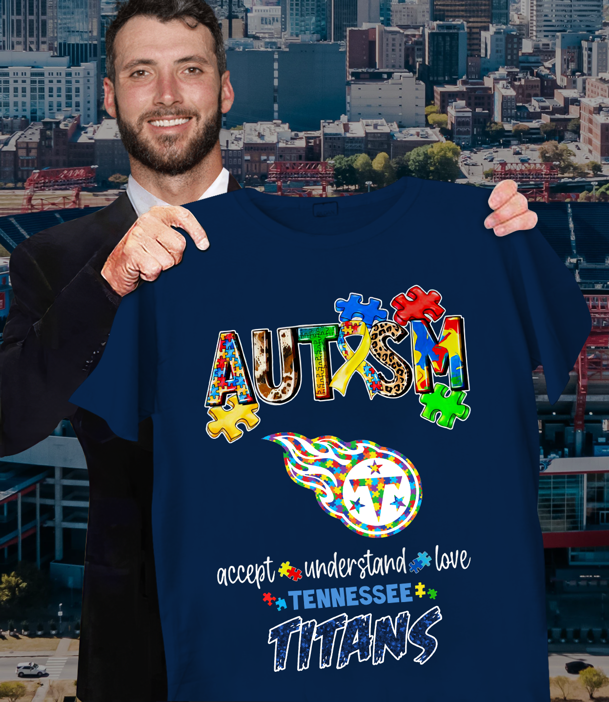 Autism Accept Understand Tennessee Titans Shirt
