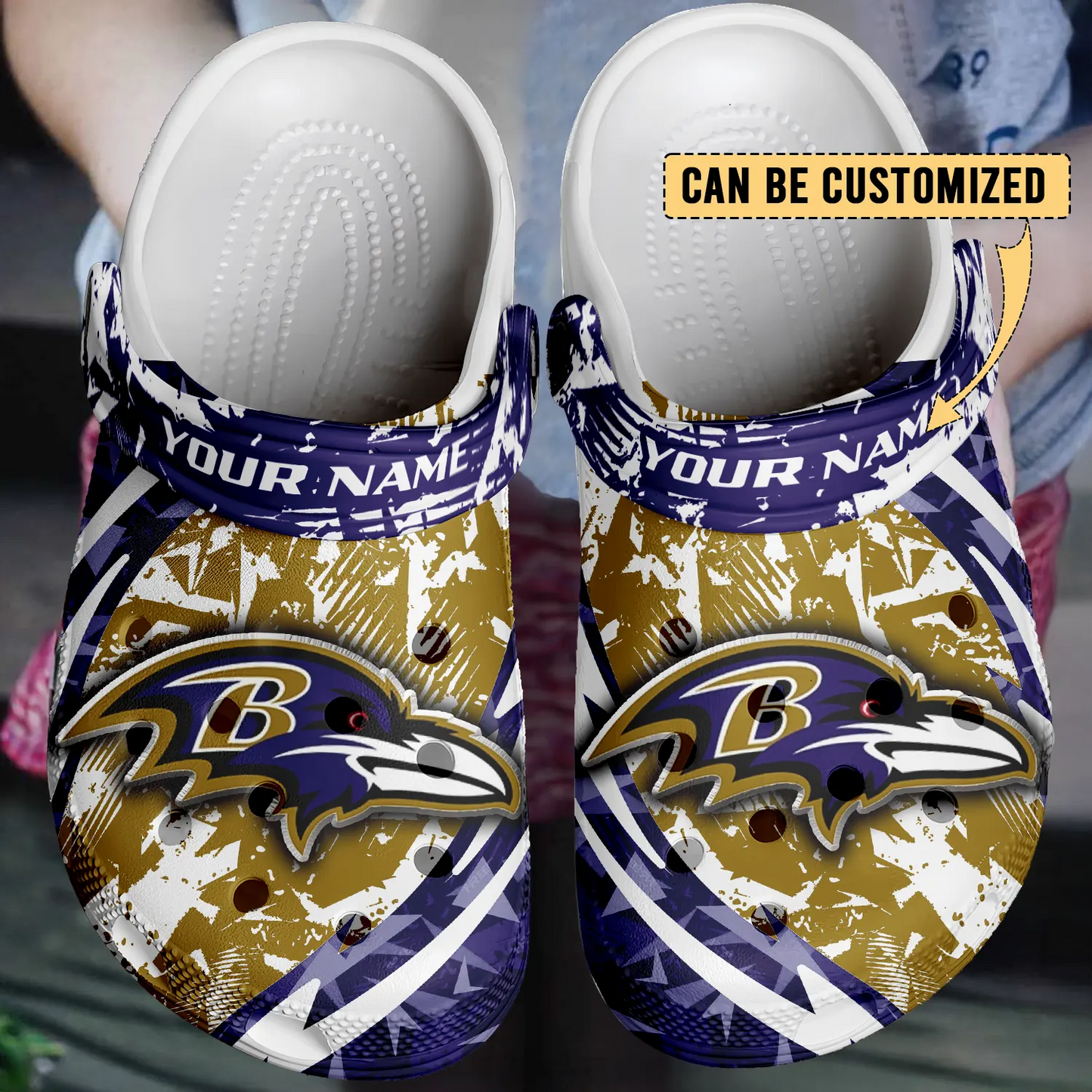 BAL  x NFL Crocs Crocband Clogs Shoes DatND DVT