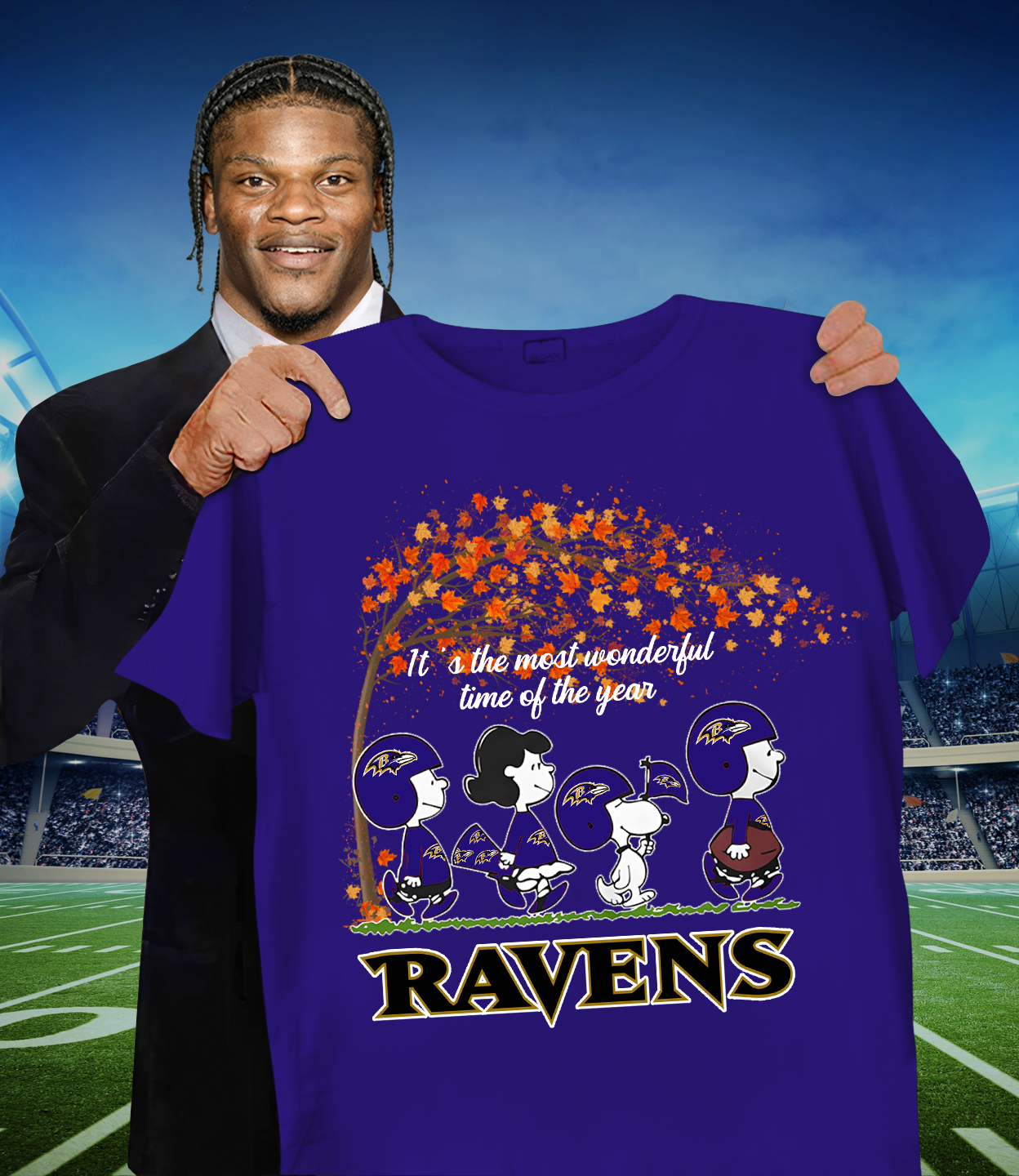 BAL x NFL It's The Most Wonderful T-Shirt DATND TANTD