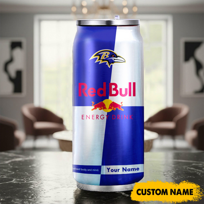 BAL x NFL Mix RedB Drink Can Tumbler Custom Any Name DATND TANTD
