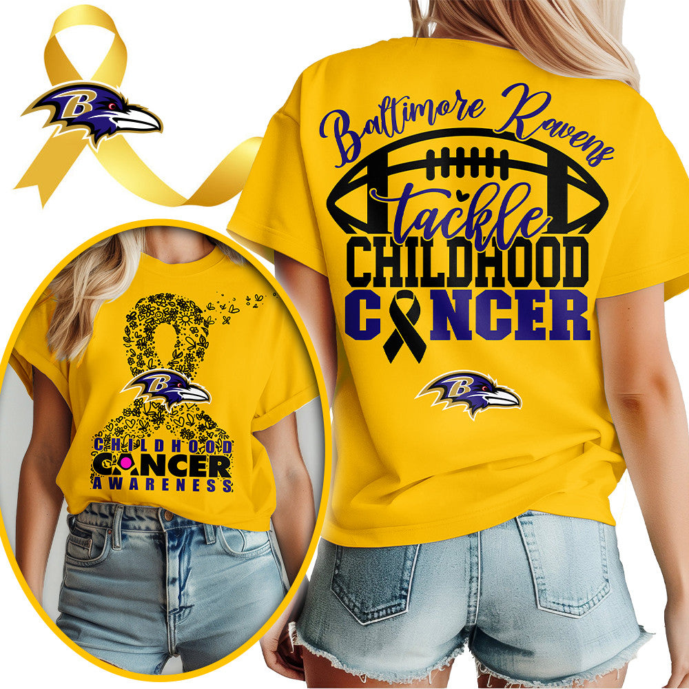 BAL X NFL Premium Childhood Cancer Awareness Month 3D Shirt DatND ThuongNH