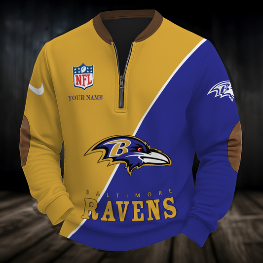 BAL x NFL Premium Personalized Game Day Quarter-Zip DatND ThuongNH
