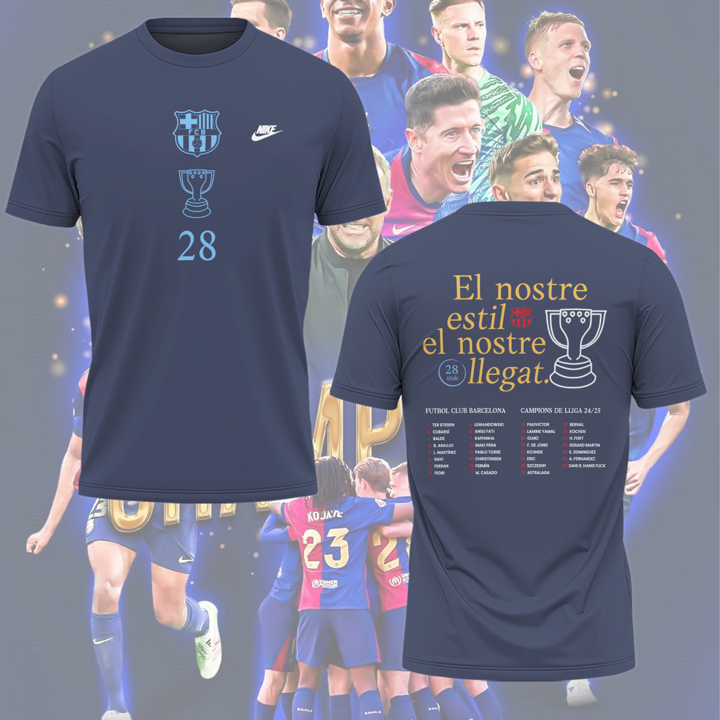 FC Barcelona LA LIGA CHAMPIONS 2024/25 T-Shirt TM NTA V1
