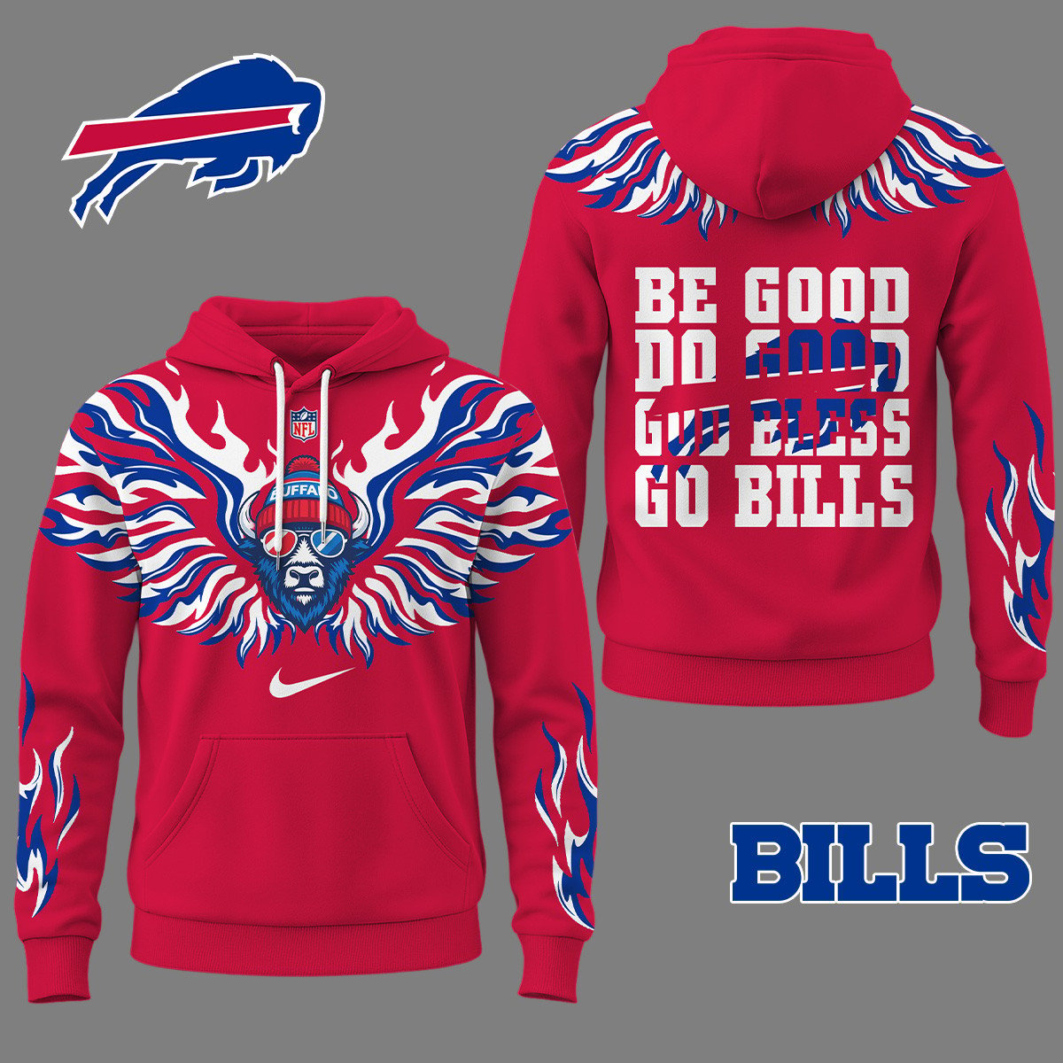 BB Premium NFL Fire Wings 3D Hoodie DDT CTND