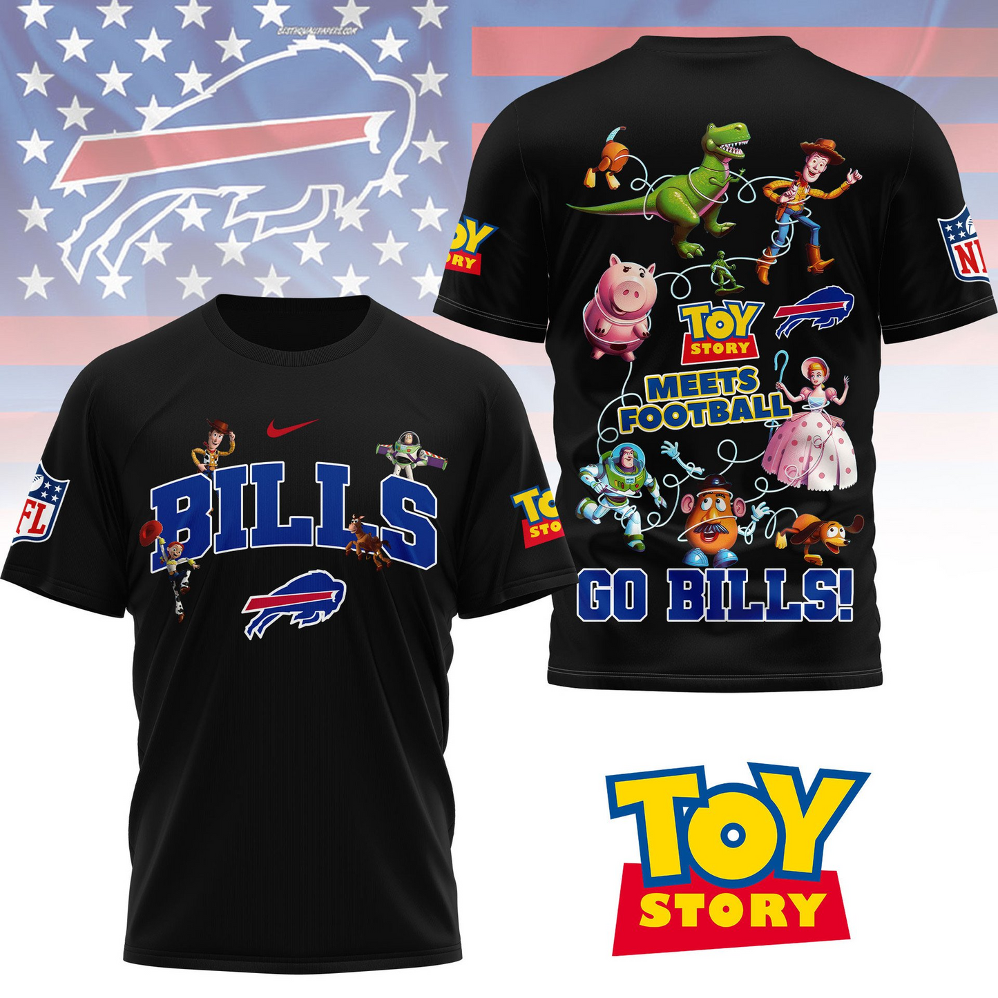 BB Premium NFL Toy Story Fan 3D Shirt DDT CTND