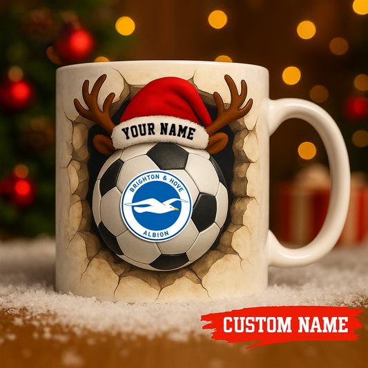 BHA X Premium EPL Christmas Football Ceramic Mug V1 NAK NHT