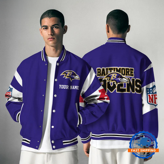 BR NFL Varsity Jacket Custom Name For Fans DDT NTL