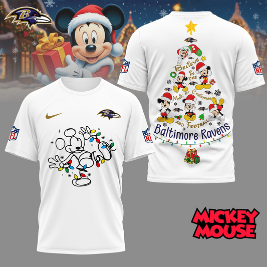 BR Premium NFL Mickey Mouse Christmas 3D Shirt DDT CTND