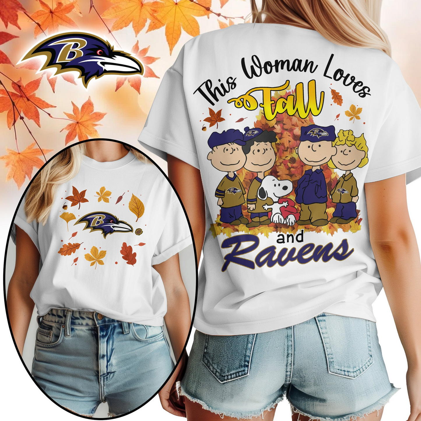BR Premium NFL This Woman loves fall 3D Shirt DDT CTND