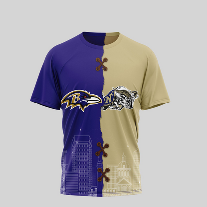 BR Premium NFL x NCAA 3D T-shirt DDT NTL