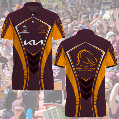Brisbane Broncos 1 NRL 2025 Polo Shirt TM NTA V1