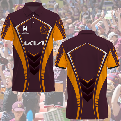 Brisbane Broncos 2 NRL 2025 Polo Shirt TM NTA V1