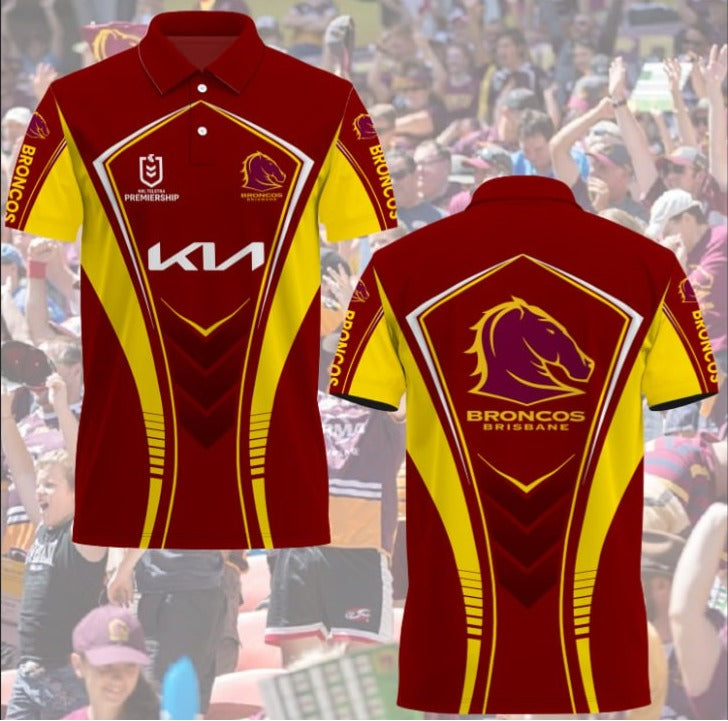 Brisbane Broncos 4 NRL 2025 Polo Shirt TM NTA V1
