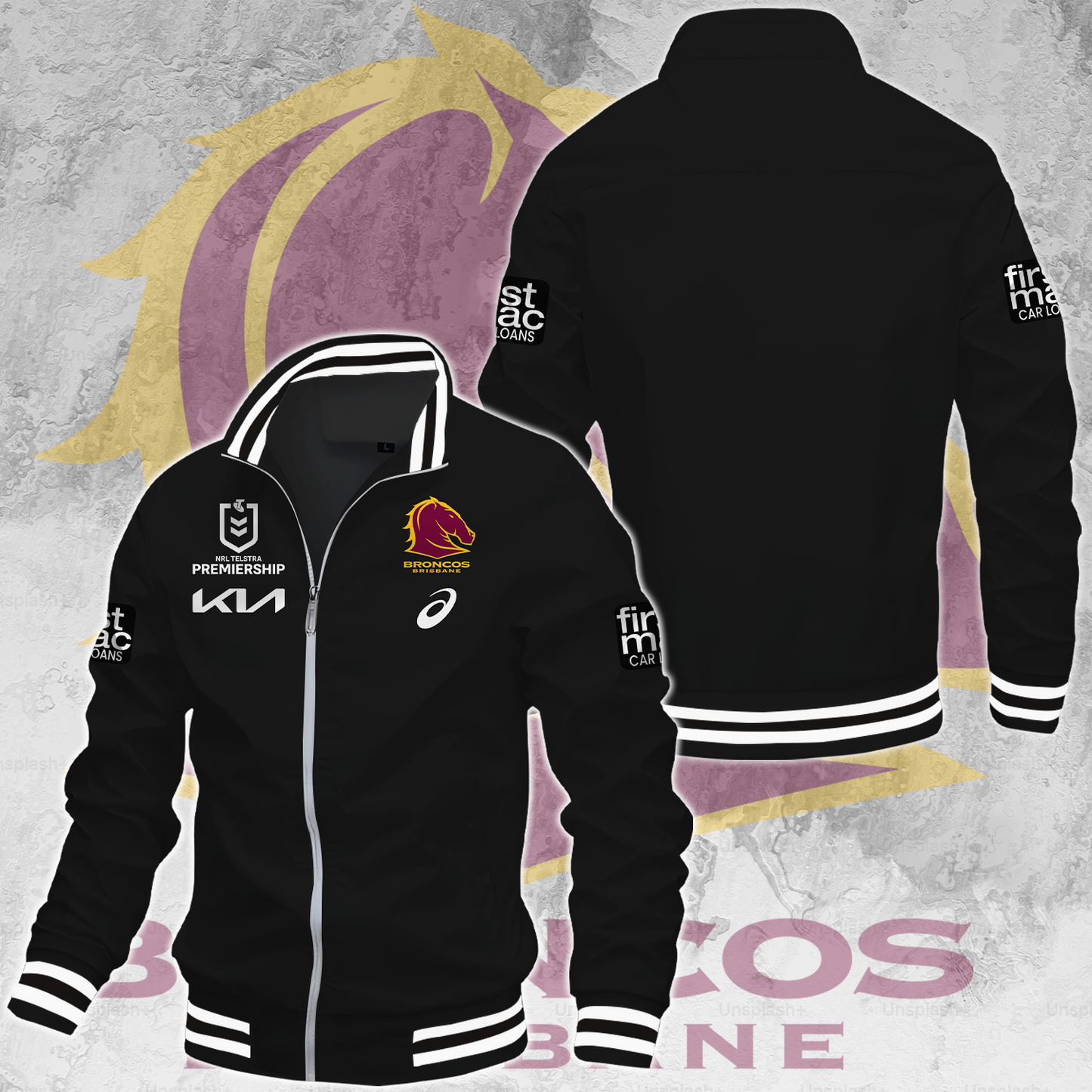 Brisbane Broncos NRL 2025 Go The Mighty Limited Edition Casual Jacket TM NTA V76