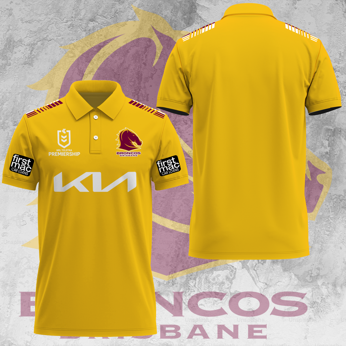 Brisbane Broncos NRL 2025 Go The Mighty Limited Edition Polo Shirt TM NTA V20