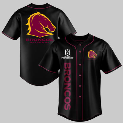 Brisbane Broncos NRL 2025 Home Of The Mighty Broncos Limited Edition BB Jersey TM NTA V2