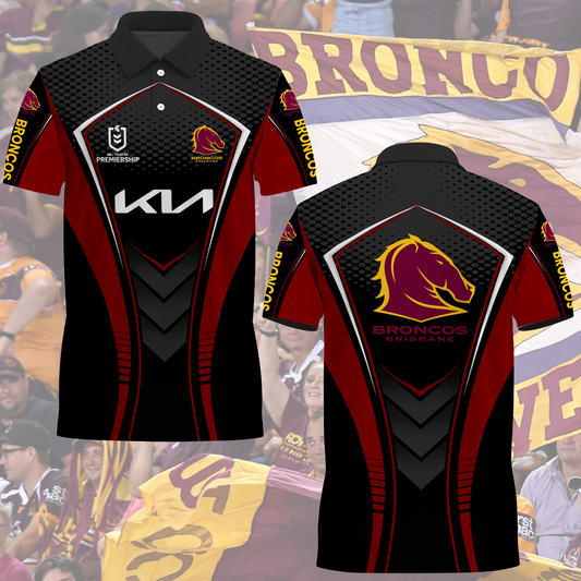 Brisbane Broncos NRL 2025 Limited Edition Polo Shirt TM NTA V3