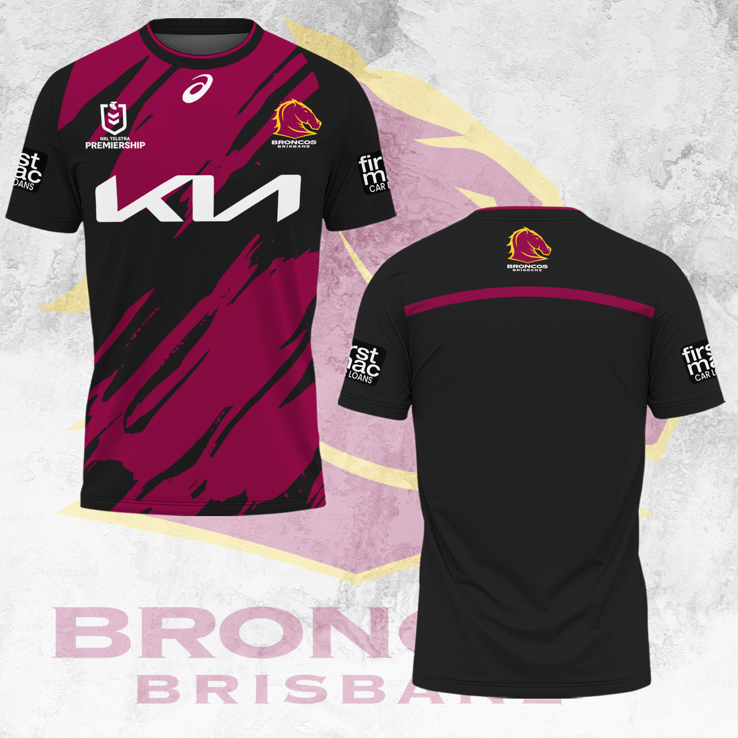 Brisbane Broncos NRL 2025 Limited Edition T-Shirt TM - You will save more when you buy the clothes and hat combo V2