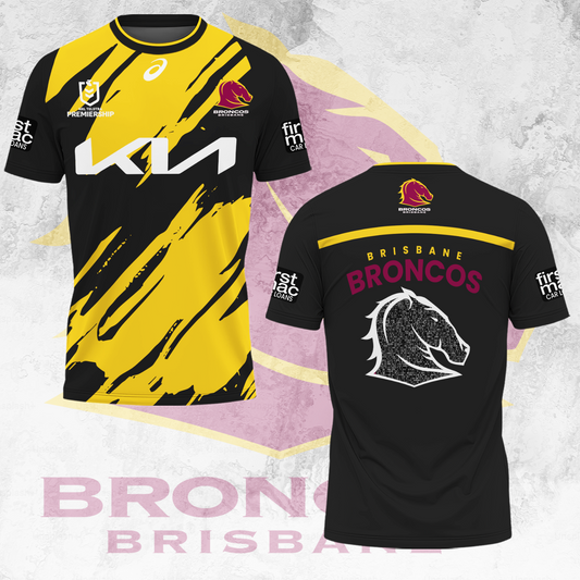 Brisbane Broncos NRL 2025 Limited Edition T-Shirt TM - You will save more when you buy the clothes and hat combo V3