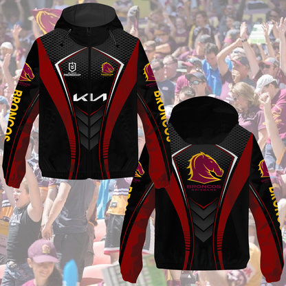 Brisbane Broncos NRL 2025 Windbreaker Jacket TM NTA V1