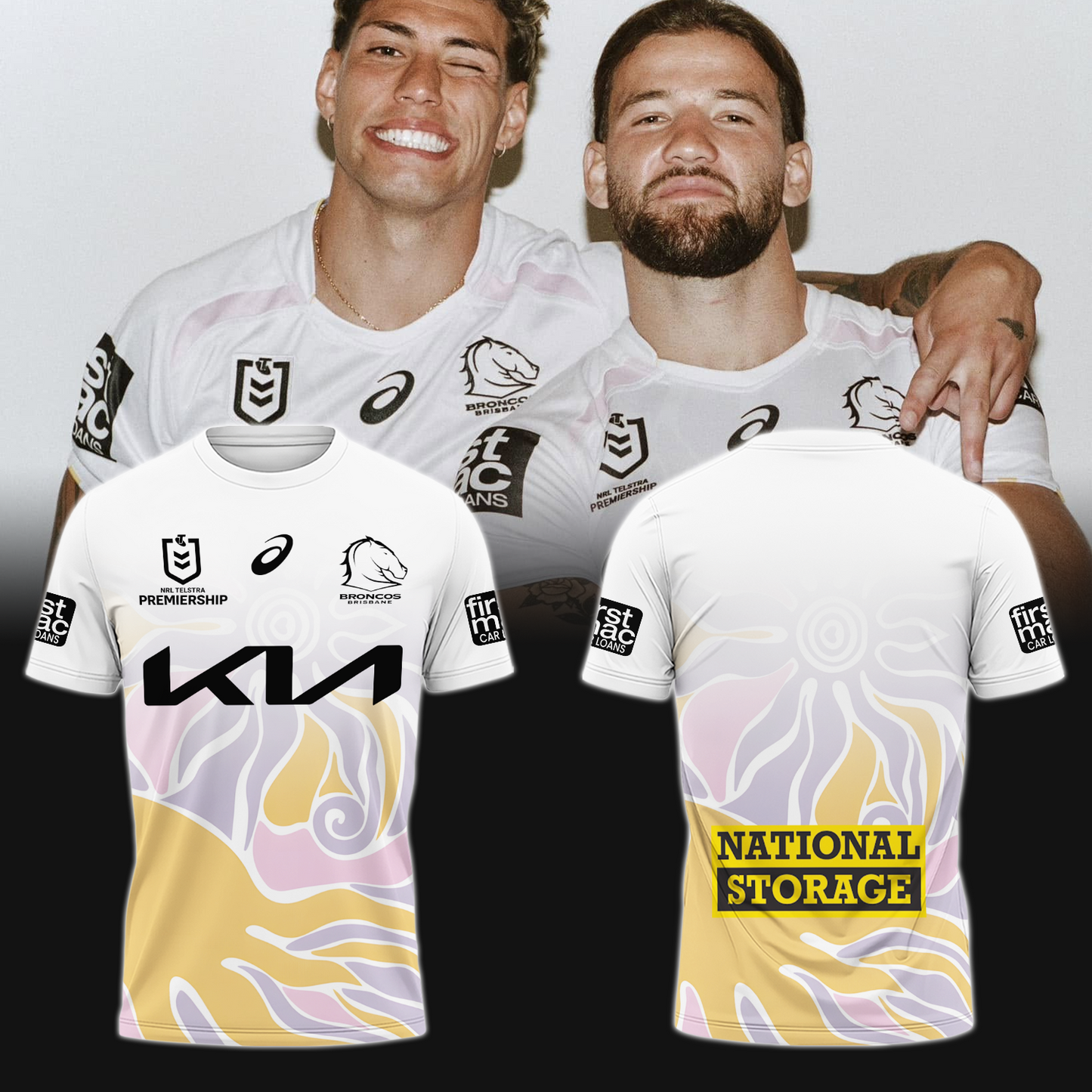 Brisbane Broncos NRL Home Of The Mighty Broncos 2025 Limited Edition T-Shirt TM - You will save more when you buy the clothes and hat combo V3
