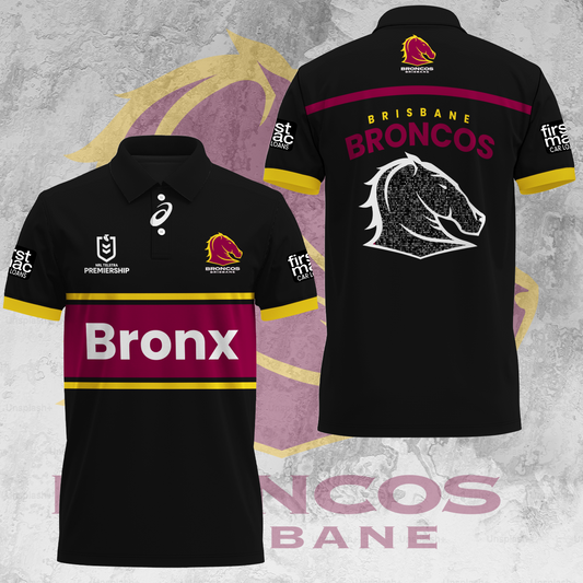 Brisbane Broncos NRL The Mighty Bronx Special Edition Polo Shirt TM - Super Savings When Buying Combo V1