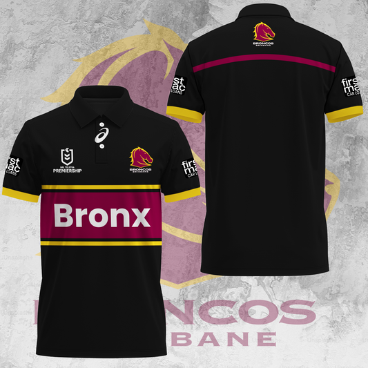Brisbane Broncos NRL The Mighty Bronx Special Edition Polo Shirt TM - Super Savings When Buying Combo V2