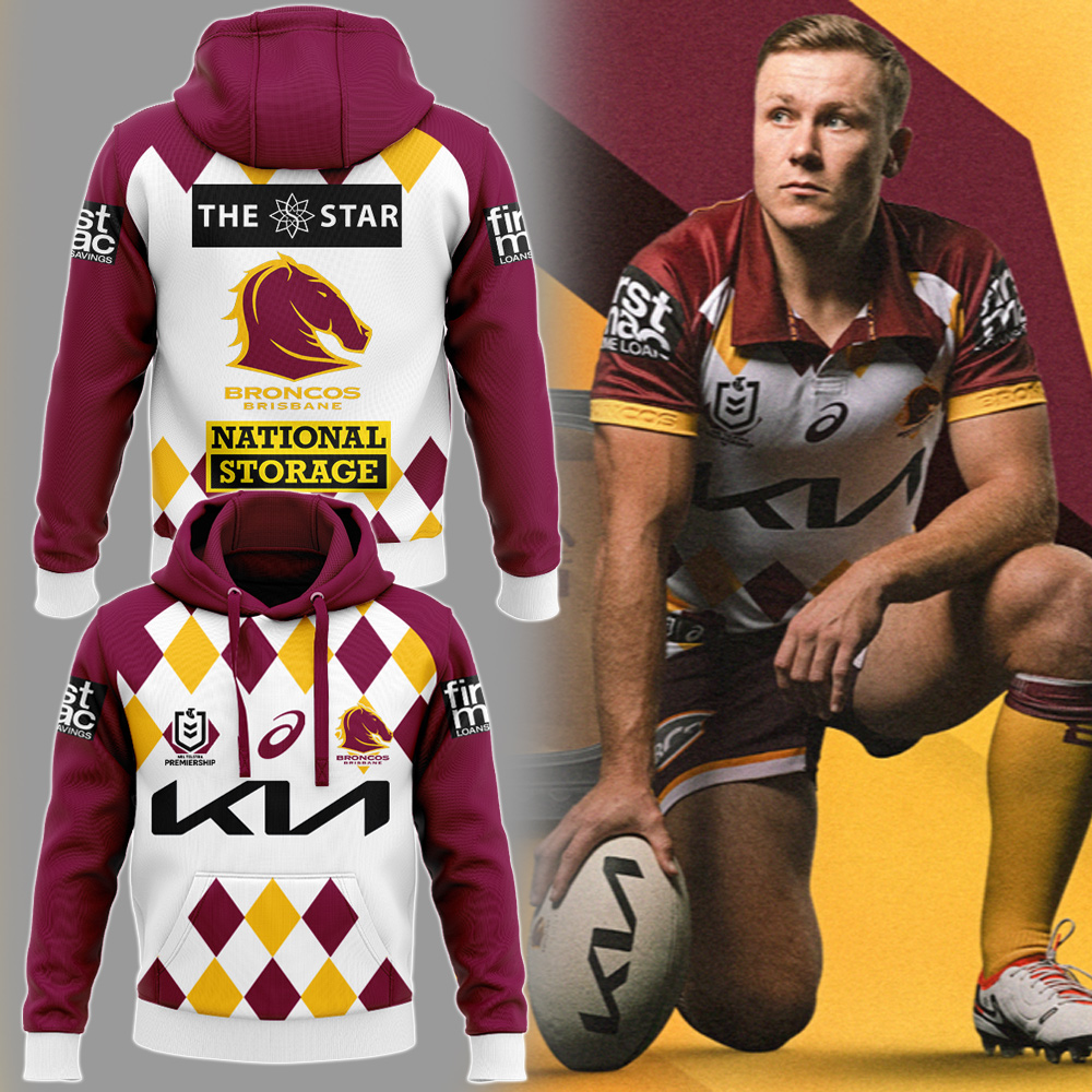 Brisbane Broncos NRL The Mighty Limited Edition Hoodie TM V3