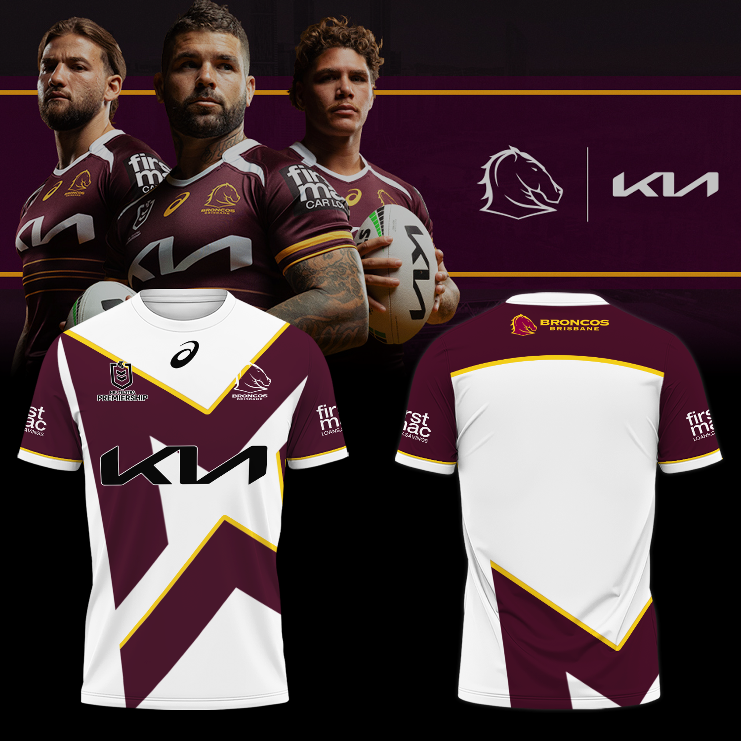 Brisbane Broncos NRL The Mighty Limited Edition T-Shirt TM V4