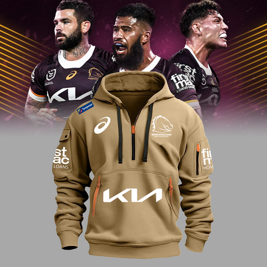 Brisbane Broncos NRL The Mighty Limited Edition Zipper Hoodie TM V8