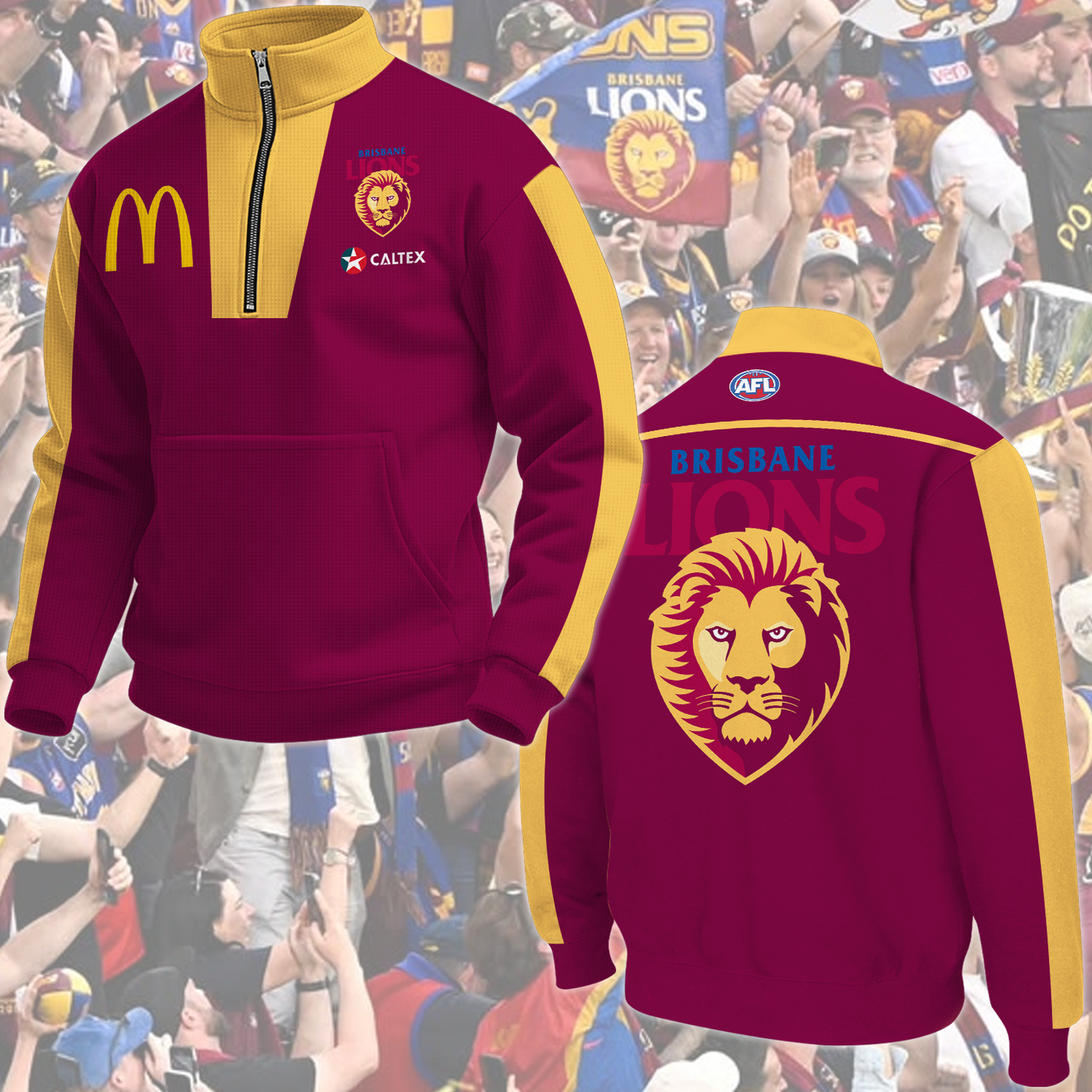 Brisbane Lions 1 AFL 2025 New Hoodie TM NTA V1 TDT