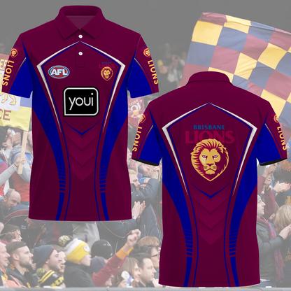 Brisbane Lions 1 AFL 2025 Polo Shirt TM NTA V1