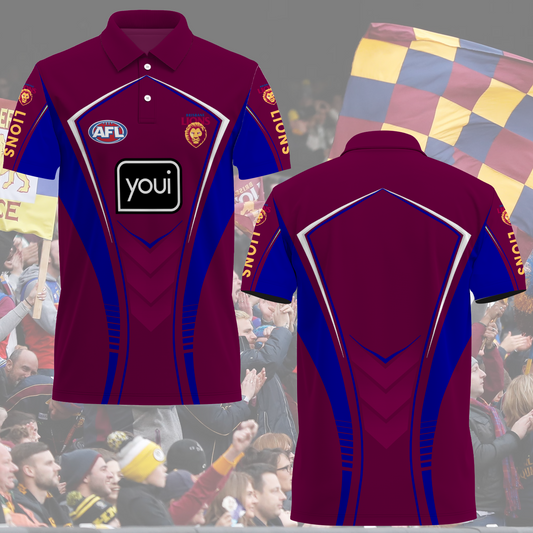Brisbane Lions 2 AFL 2025 Polo Shirt TM NTA V1
