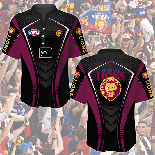 Brisbane Lions AFL 2025 Limited Edition Henley Shirt TM NTA V1
